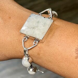 A Crown Chakra Crystal, Rainbow Moonstone Bracelet